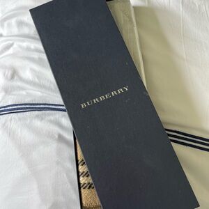 Burberry Tan and Red Checkered Scarf